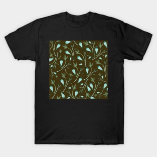 Botanical Flower Buds Pattern T-Shirt